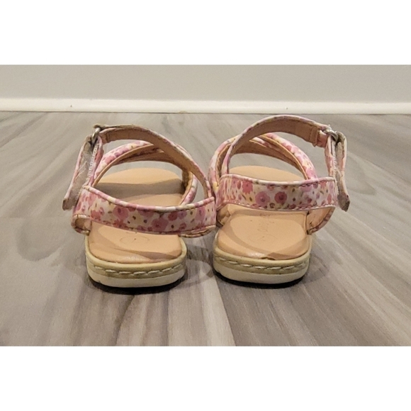 Cat & Jack Sandals pink white flowers size 7 - Picture 4 of 10